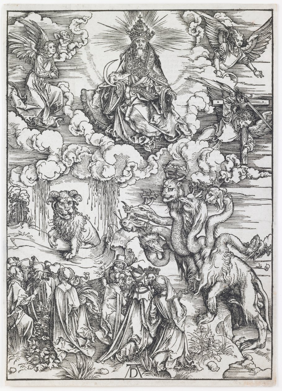La Bestia con Dos Cuernos como un Cordero, de la serie “El Apocalipsis” de Albrecht Dürer