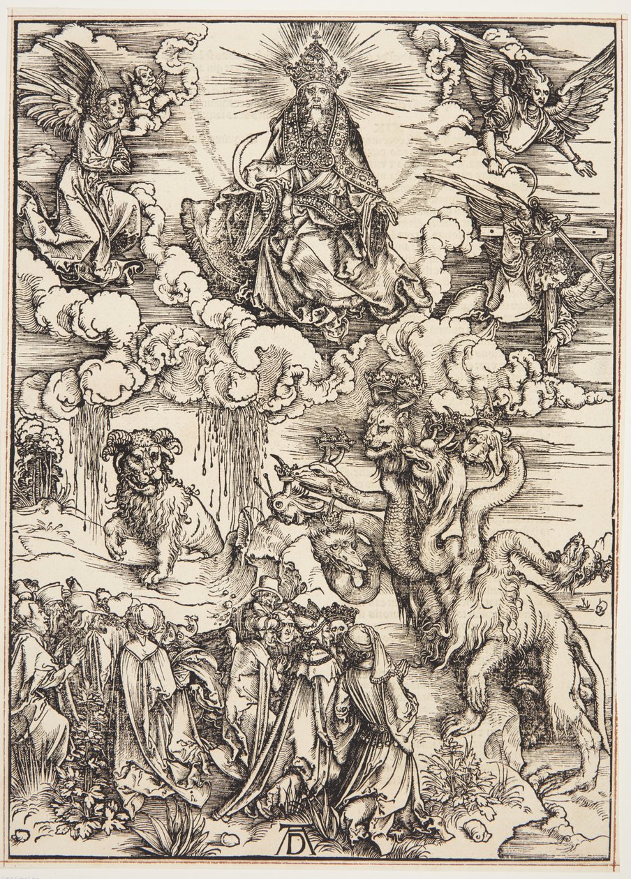 La bestia con dos cuernos como un cordero de Albrecht Dürer