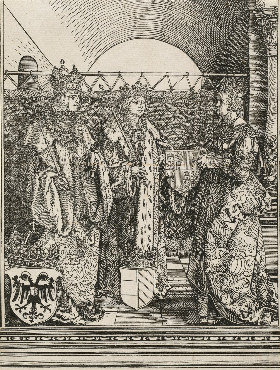 El compromiso de Felipe el Hermoso con Juana de Castilla, 1515 de Albrecht Dürer