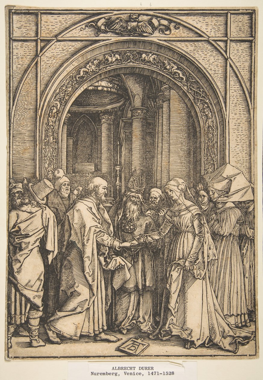 El desposorio de la Virgen, de La vida de la Virgen de Albrecht Dürer