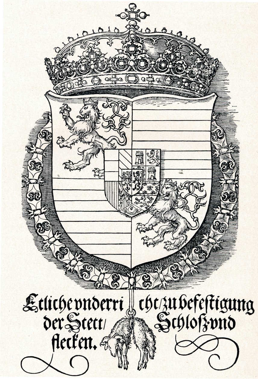 El Escudo de Armas de Fernando I, Rey de Hungría y Bohemia, 1527 1906 de Albrecht Dürer
