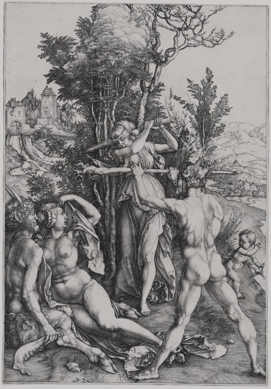 El combate de la Virtud y el Placer en presencia de Hércules (Hércules en la encrucijada) de Albrecht Dürer