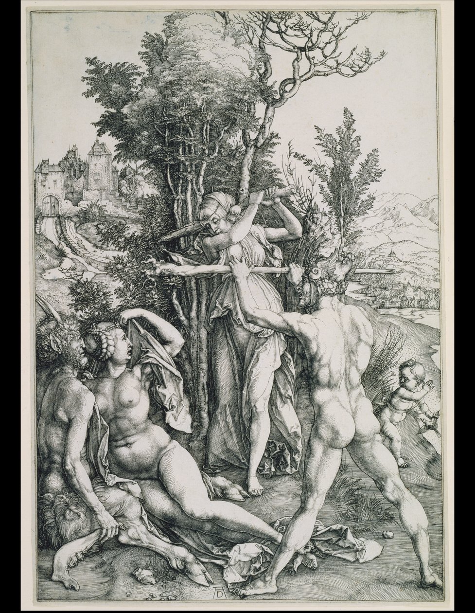 El combate de la virtud y el placer en presencia de Hércules de Albrecht Dürer