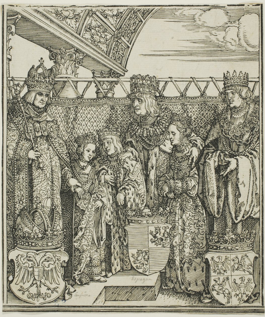 El Congreso y el doble compromiso en Viena, del Arco Triunfal de Maximiliano I de Albrecht Dürer
