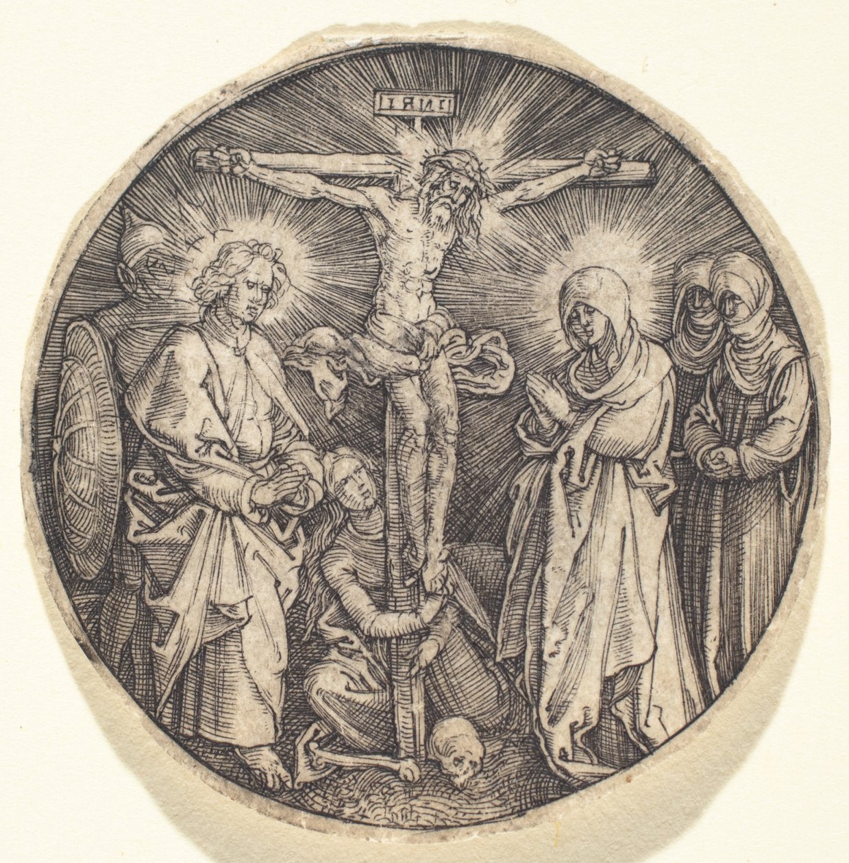 La crucifixión llamada el pomo de la espada de Maximiliano de Albrecht Dürer