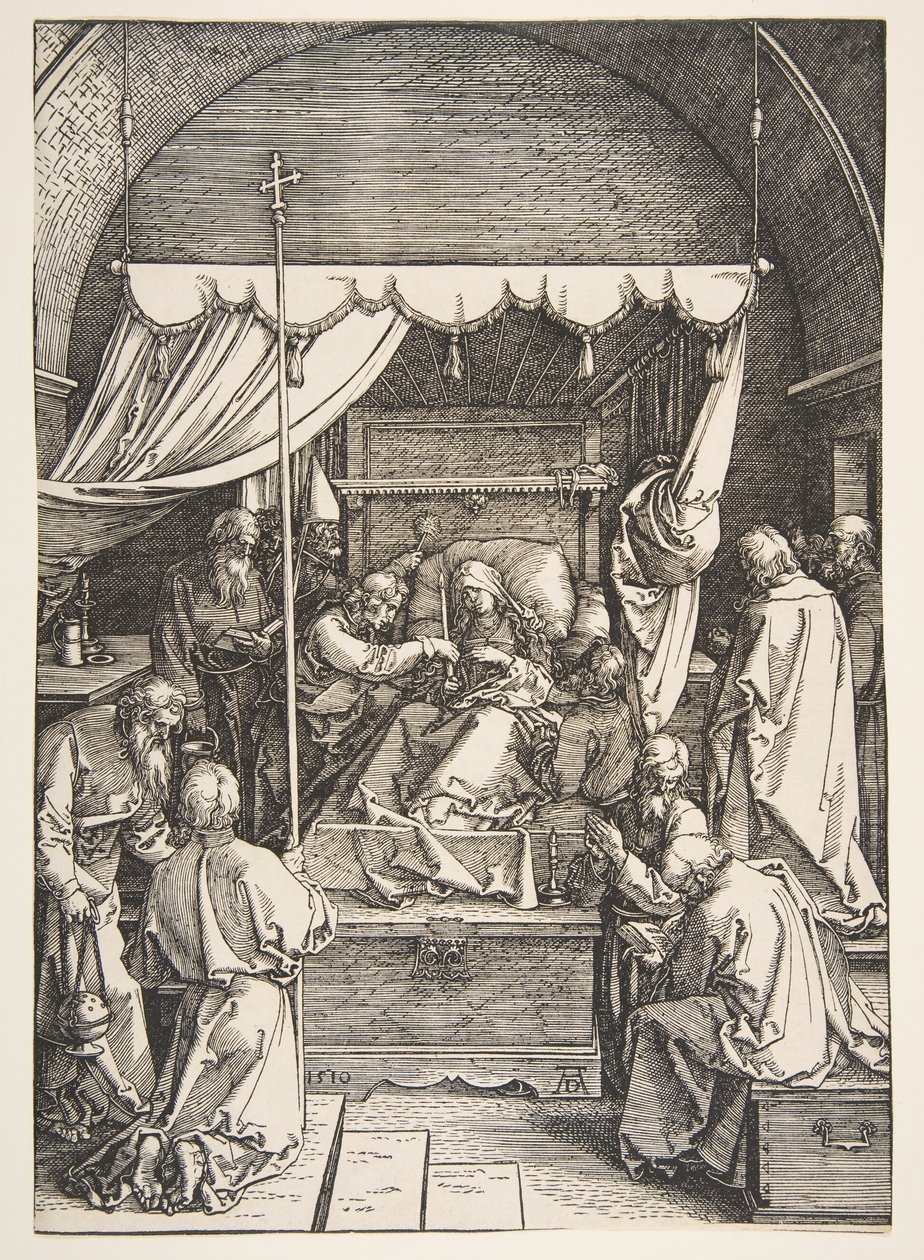 La muerte de la Virgen, de La vida de la Virgen, 1510 de Albrecht Dürer