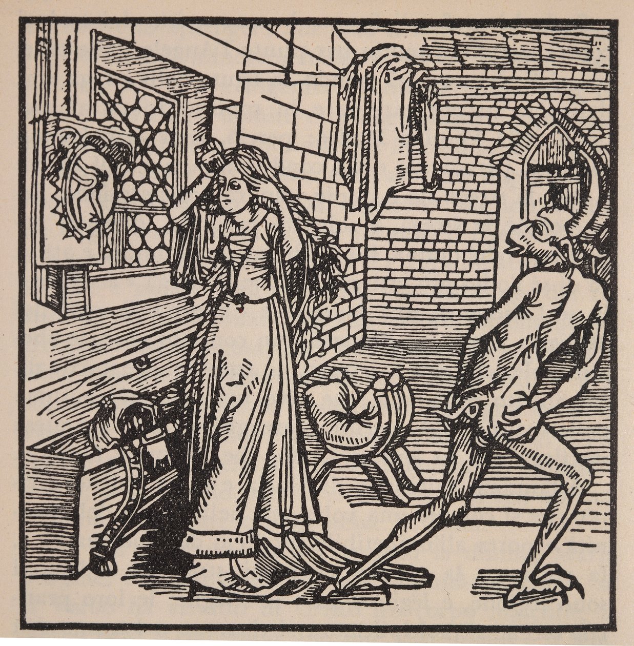 El demonio de la vanidad y la coqueta, ilustración de 