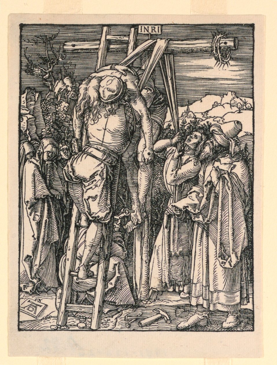 El Descendimiento de la Cruz (La Deposición), de la serie La Pequeña Pasión de Albrecht Dürer