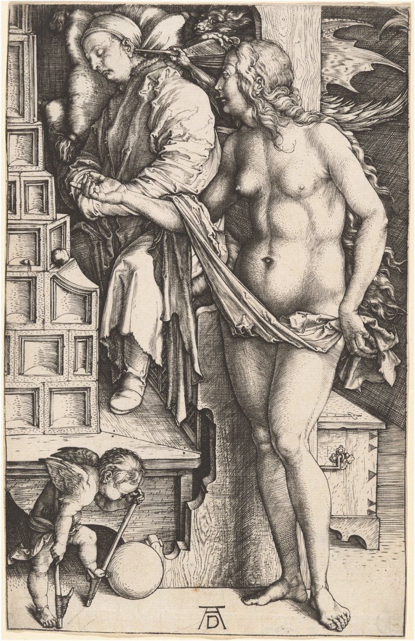 El sueño del médico (La tentación del holgazán) de Albrecht Dürer