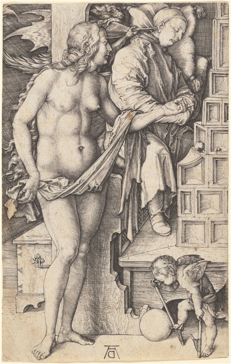 El sueño del médico (Tentación del ocioso) de Albrecht Dürer