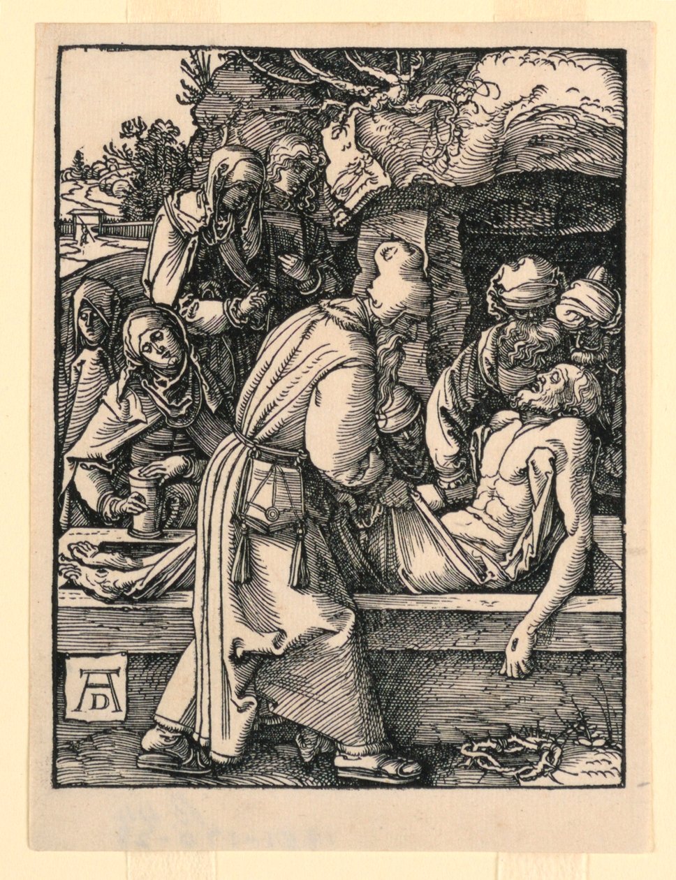 El Entierro, de La Pequeña Pasión de Albrecht Dürer