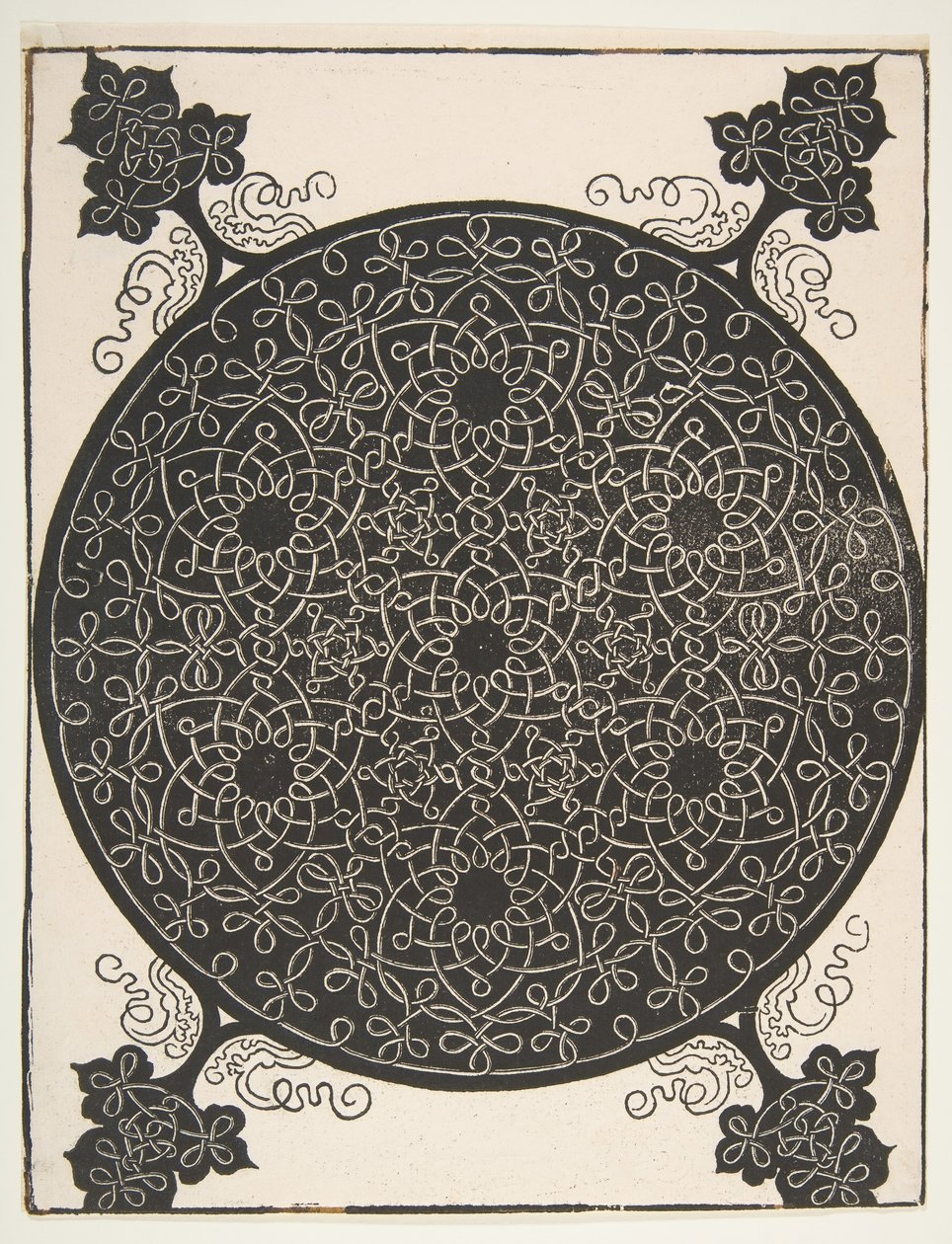 El Quinto Nudo. Rondel entrelazado con Siete Estrellas de Seis Puntas, antes de 1521 de Albrecht Dürer