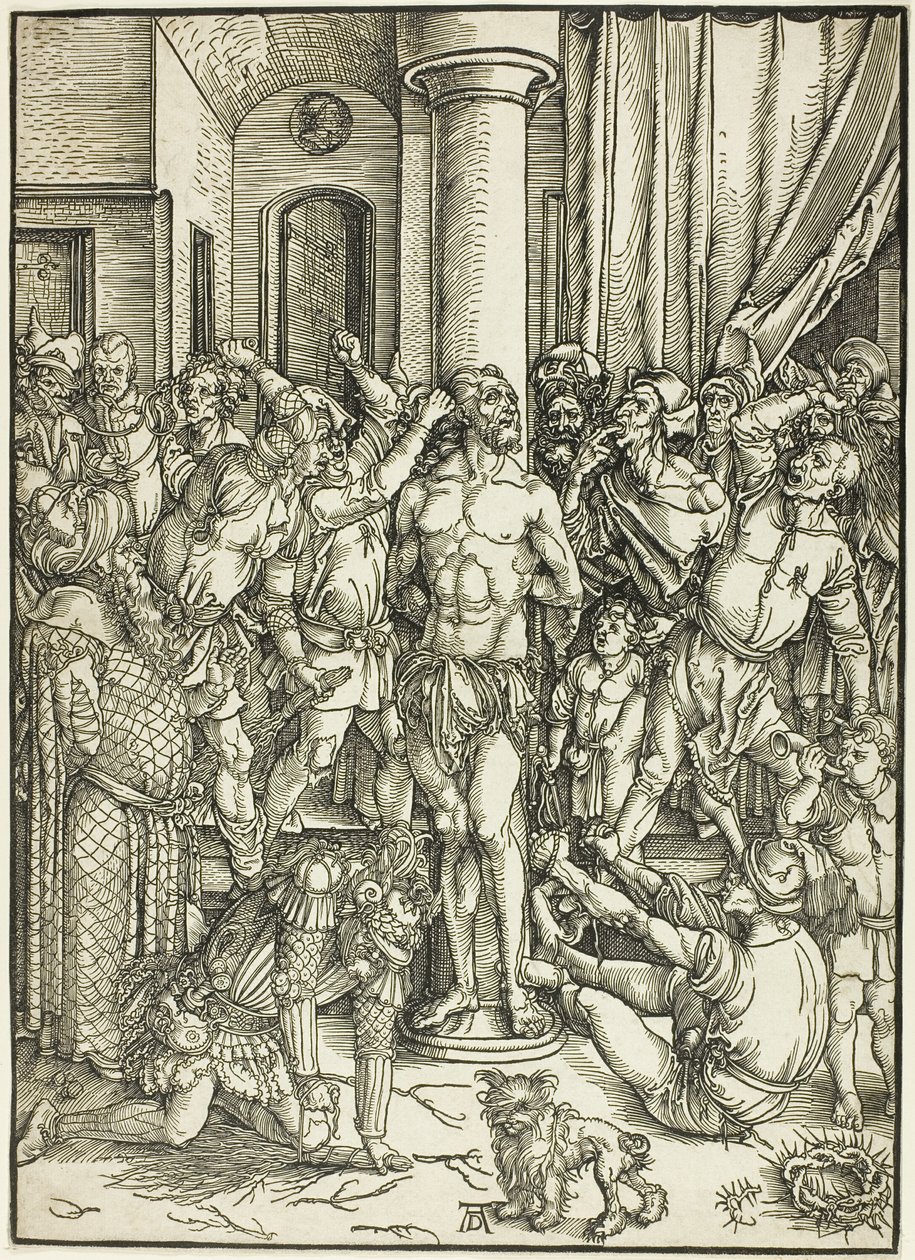 La flagelación, de La Gran Pasión de Albrecht Dürer