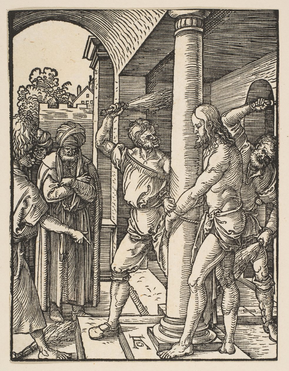La flagelación, de La pequeña pasión de Albrecht Dürer