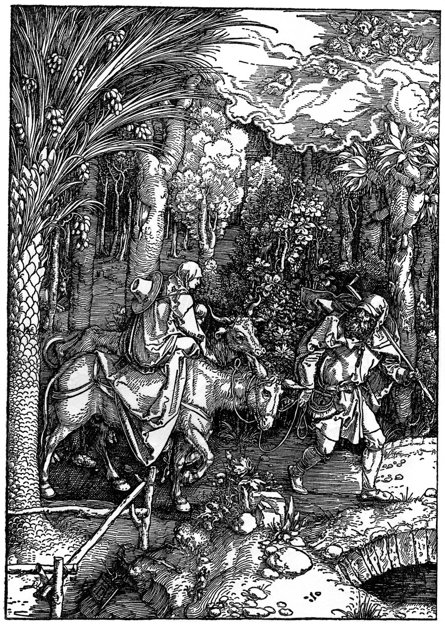La huida a Egipto, 1502-1505, 1936 de Albrecht Dürer