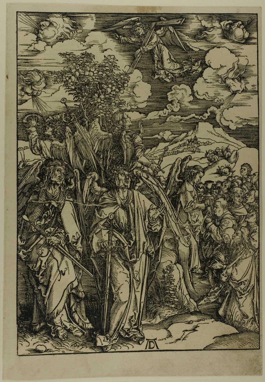 Los Cuatro Ángeles Deteniendo los Vientos, del Apocalipsis de Albrecht Dürer