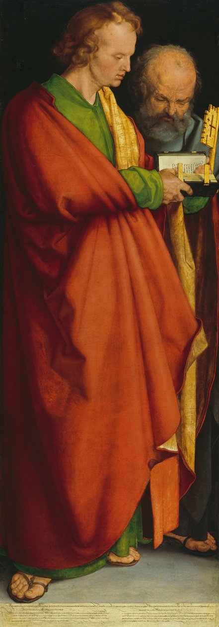 Die vier Apostel: Heilige Johannes und Petrus de Albrecht Dürer