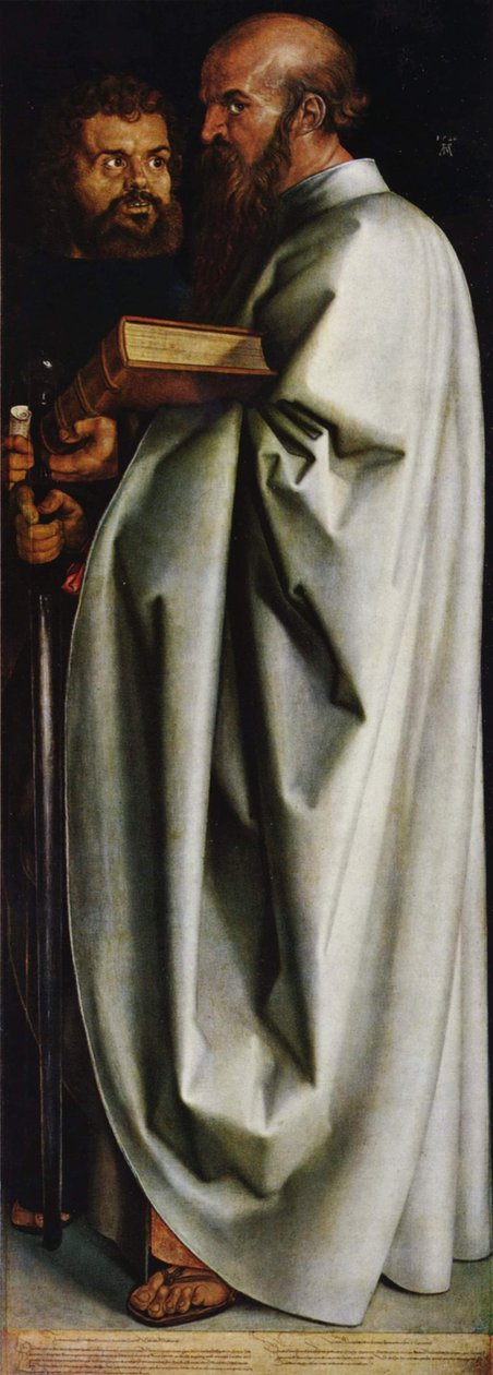 Los cuatro apóstoles: san Marcos y san Pablo de Albrecht Dürer