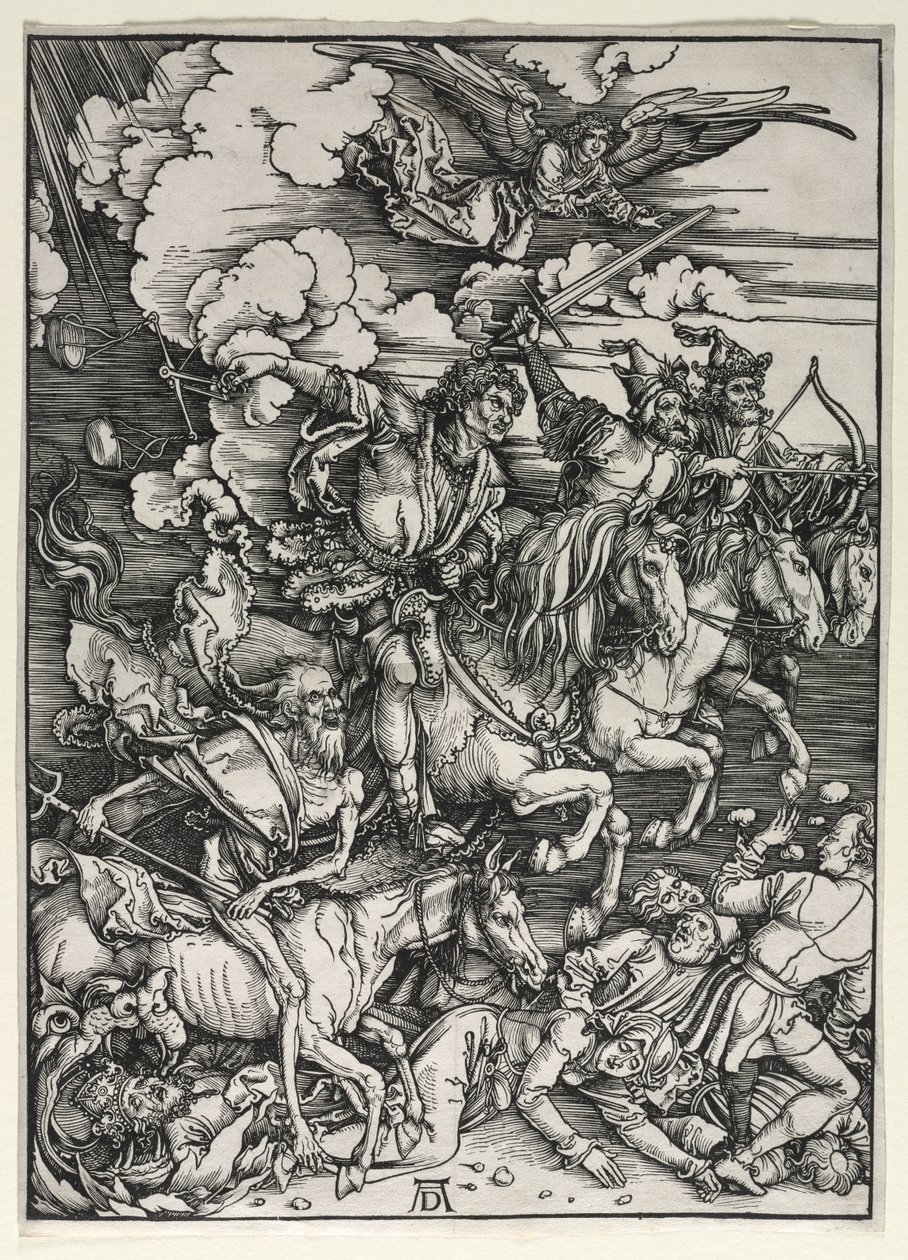 Los cuatro jinetes, del Apocalipsis, c. 1498 de Albrecht Dürer