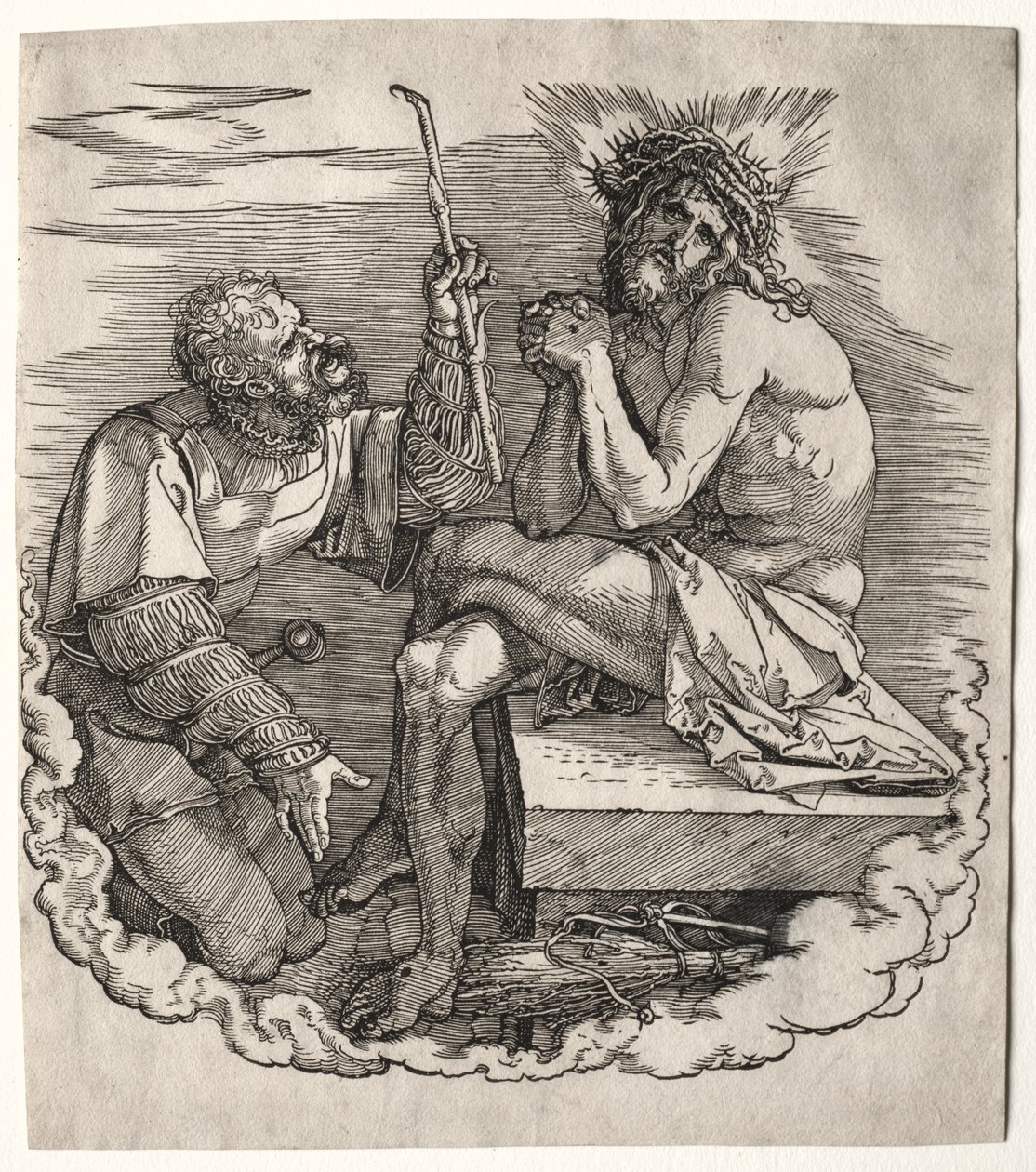 La Gran Pasión: Página de título - Cristo, Hombre de Dolores de Albrecht Dürer