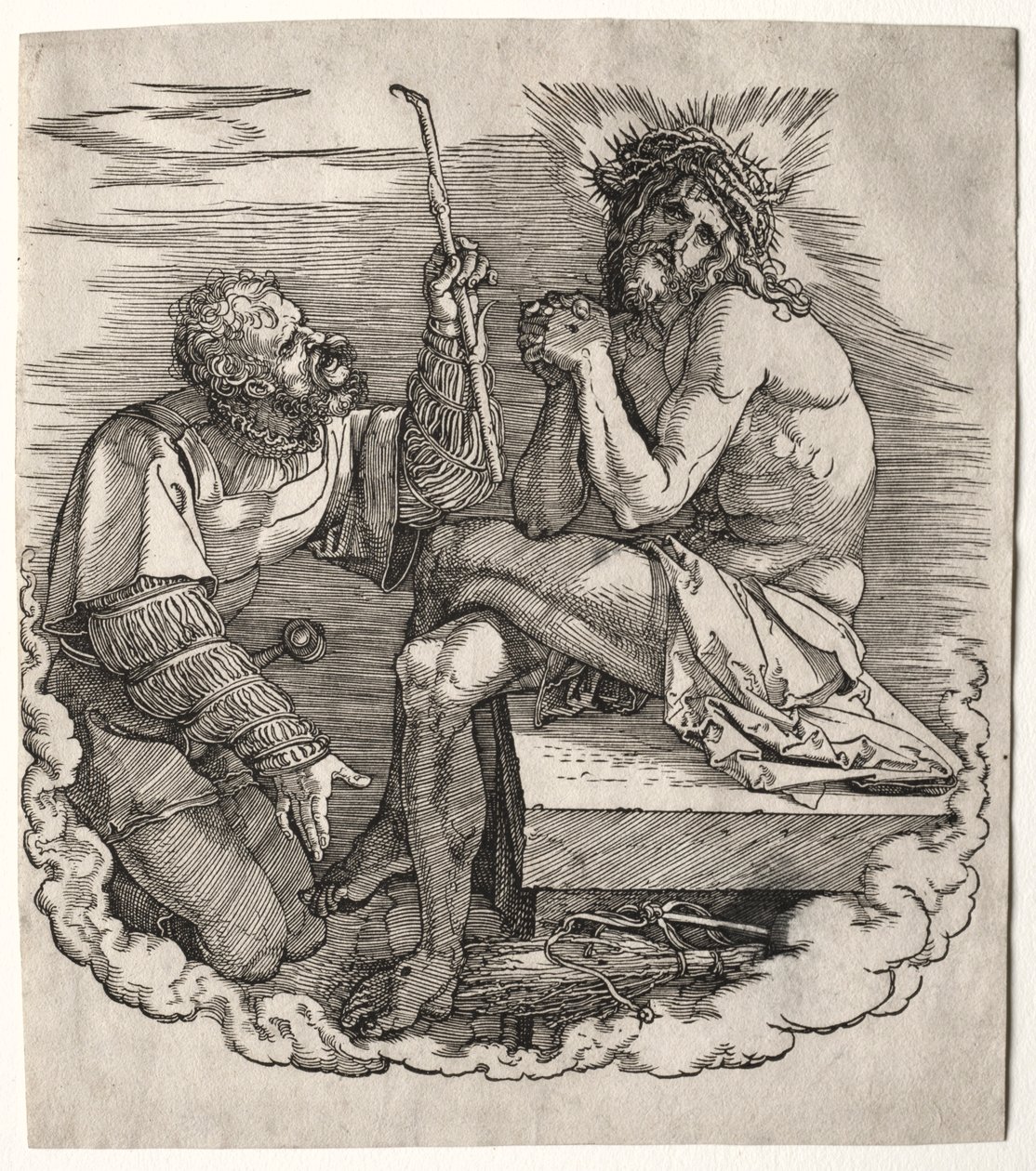 La Gran Pasión: Página de Título - Cristo, Hombre de Dolores de Albrecht Dürer