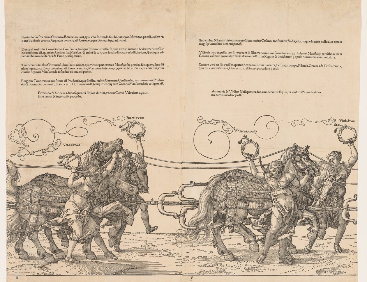 El gran carro triunfal del emperador Maximiliano, 1523 de Albrecht Dürer