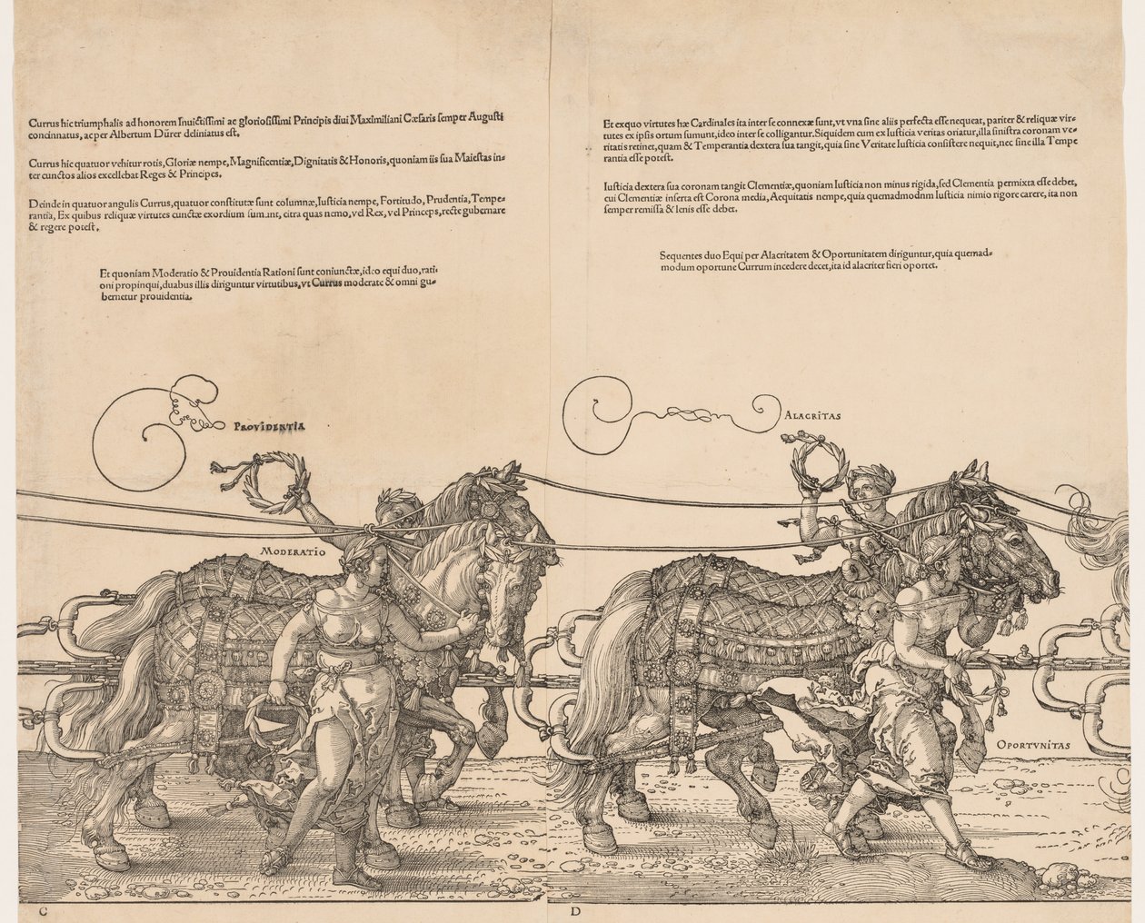 El gran carro triunfal del emperador Maximiliano, 1523 de Albrecht Dürer