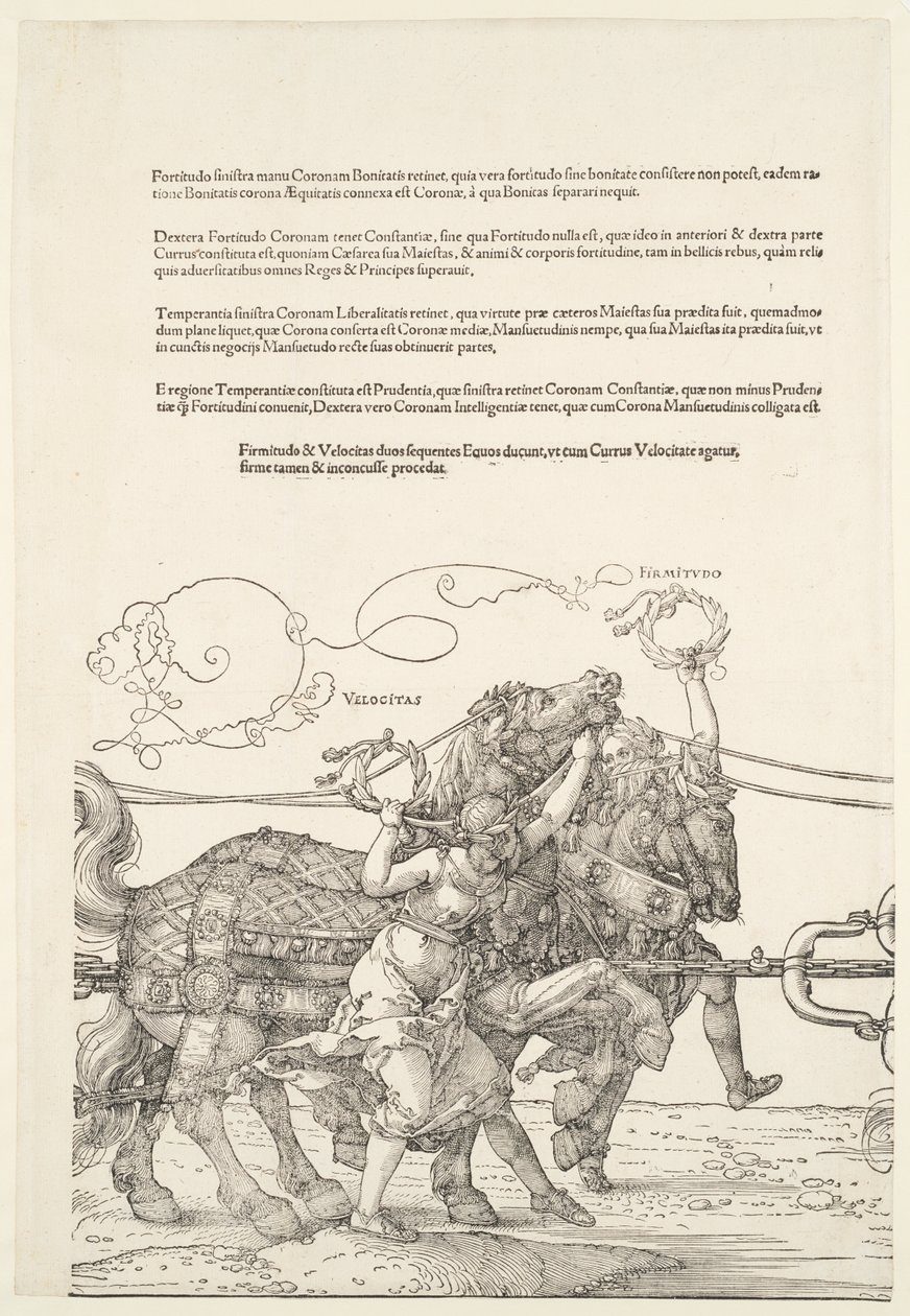 El gran carro triunfal: Velocitas y Firmitudo de Albrecht Dürer