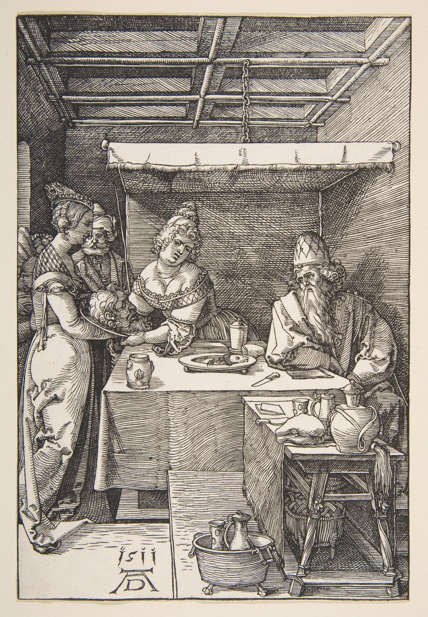 La cabeza de San Juan Bautista fue llevada ante Herodes de Albrecht Dürer
