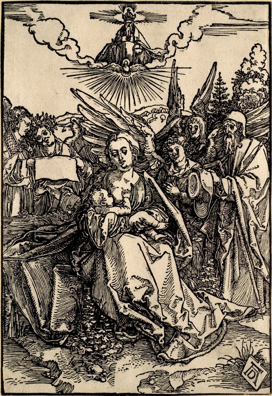 La Sagrada Familia con cinco ángeles de Albrecht Dürer
