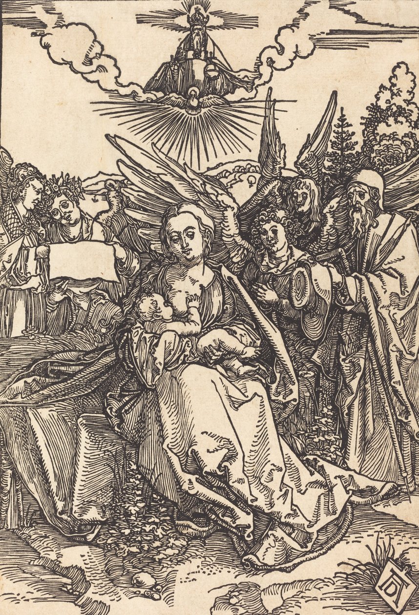 La Sagrada Familia con Cinco Ángeles, en o antes de 1505 de Albrecht Dürer