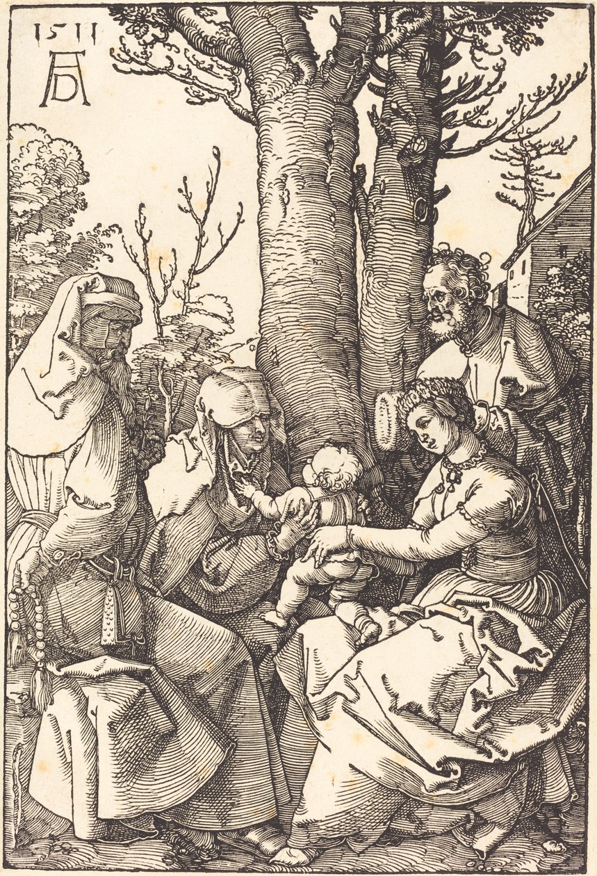 La Sagrada Familia con Joaquín y Ana bajo un Árbol de Albrecht Dürer