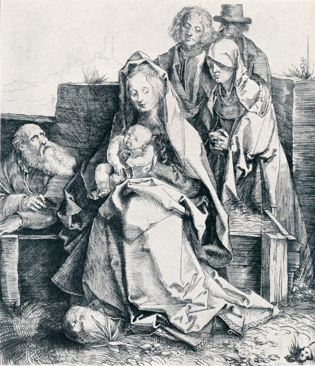 La Sagrada Familia con San Juan, la Magdalena y Nicodemo de Albrecht Dürer