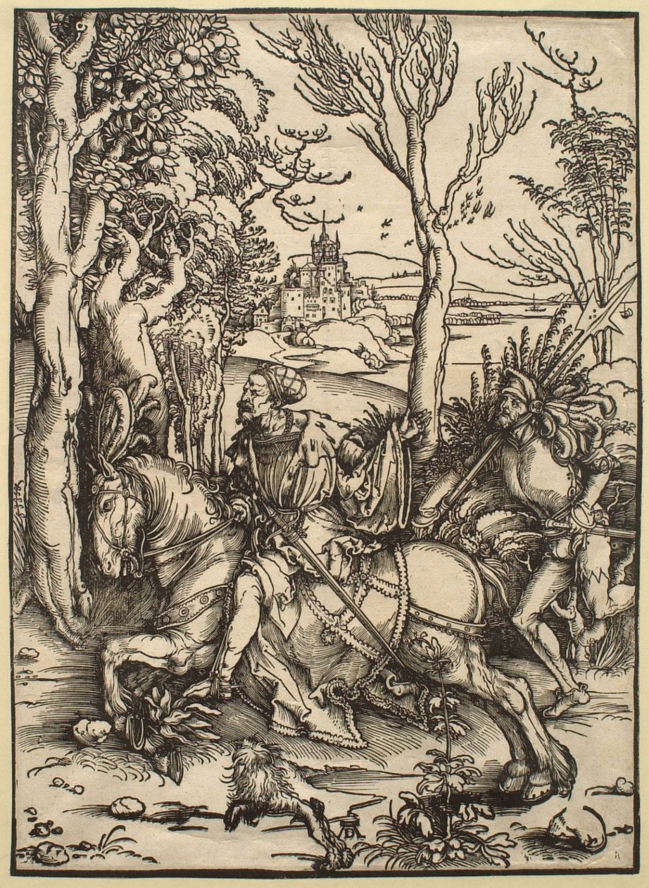 El caballero a caballo y el lansquenete de Albrecht Dürer