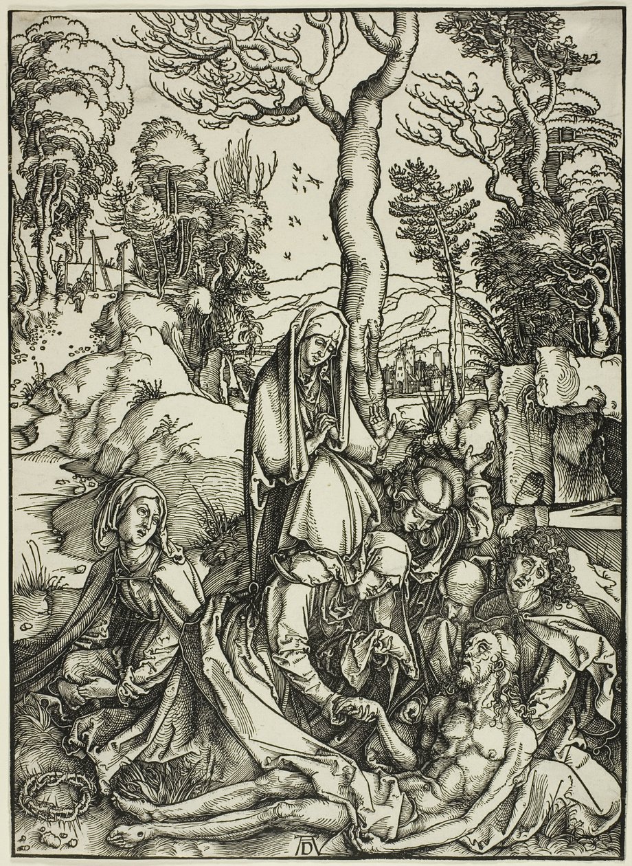 El lamento, de La Gran Pasión de Albrecht Dürer