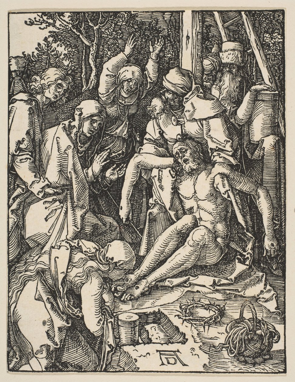 La Lamentación, de La Pequeña Pasión, ca. 1509 de Albrecht Dürer