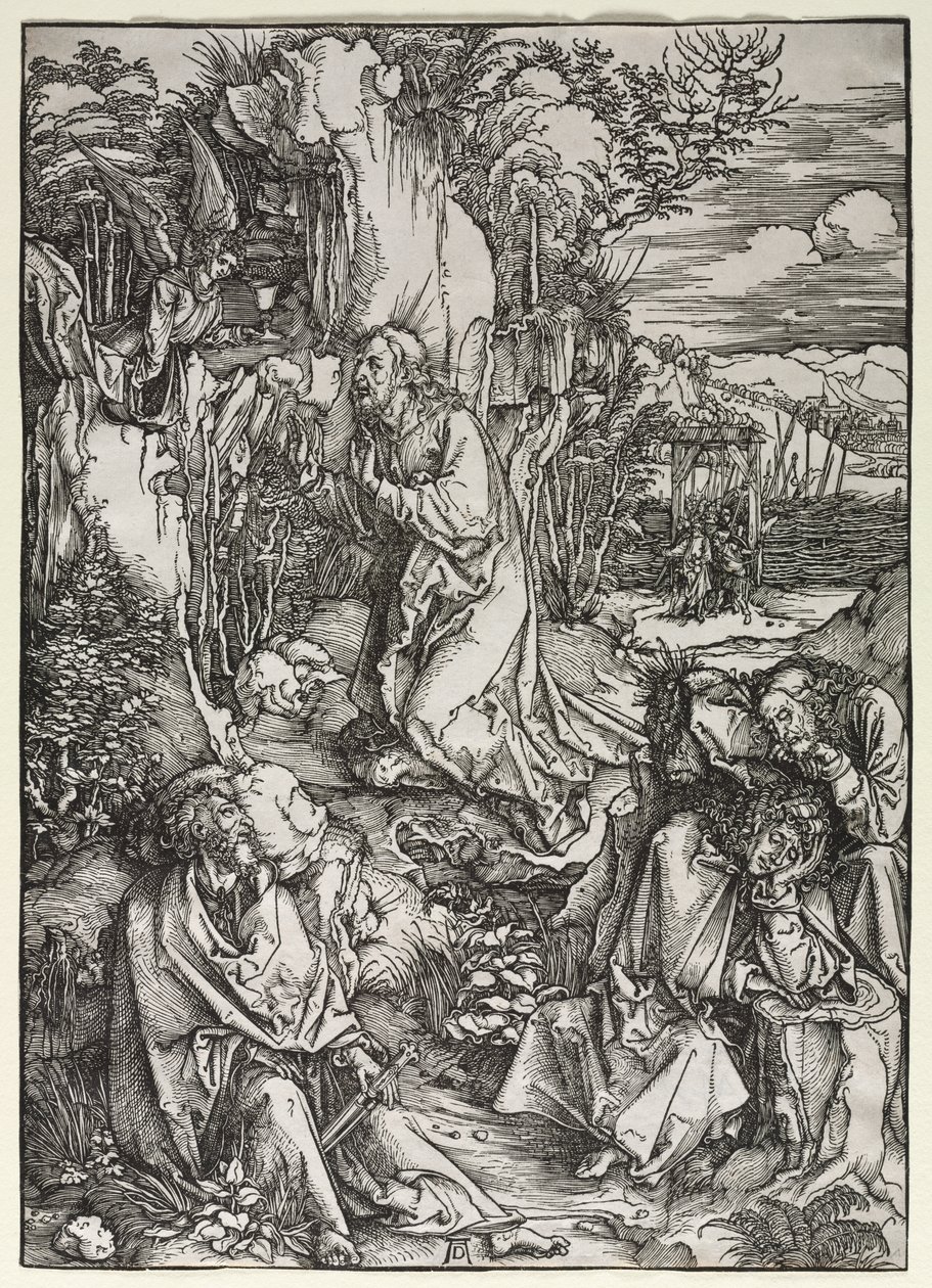 La gran pasión: Cristo en el Monte de los Olivos de Albrecht Dürer