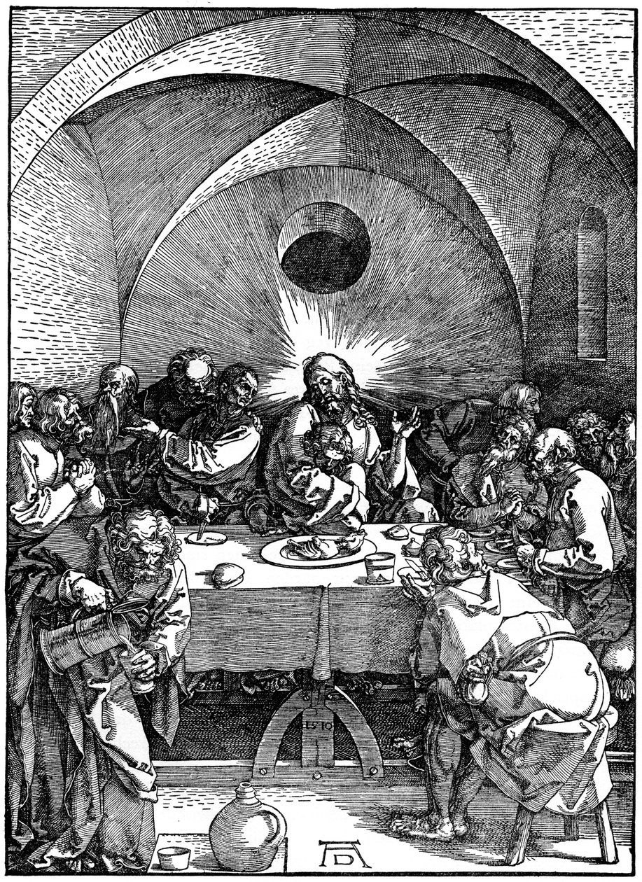 La Última Cena de la serie Gran Pasión, c1510 de Albrecht Dürer