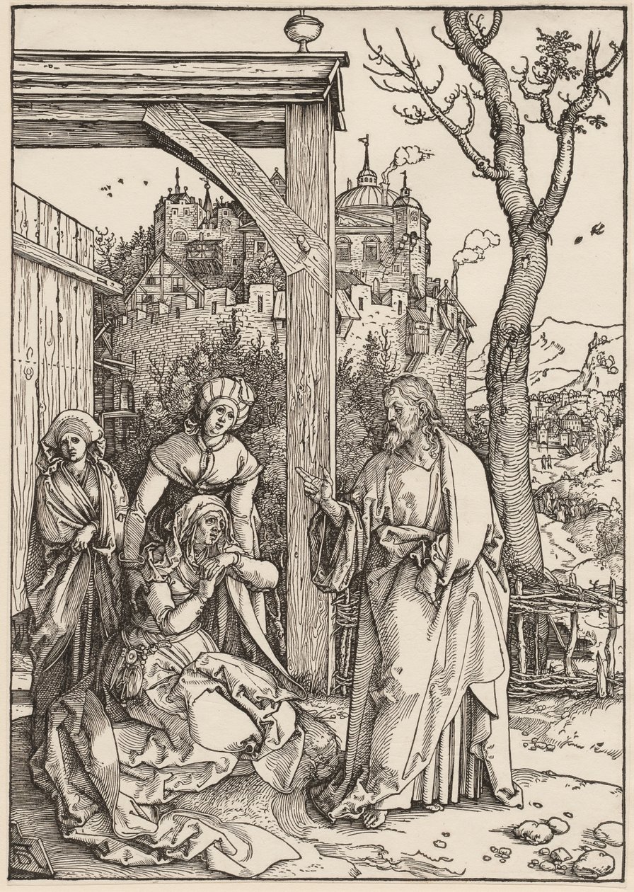 La vida de la Virgen: Cristo se despide de su madre de Albrecht Dürer