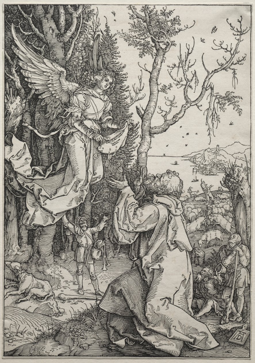 La vida de la Virgen: Joaquín y el ángel de Albrecht Dürer