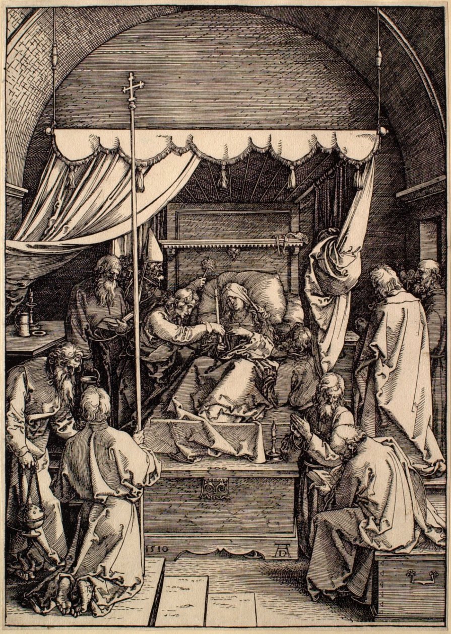 La vida de la Virgen: La muerte de la Virgen de Albrecht Dürer