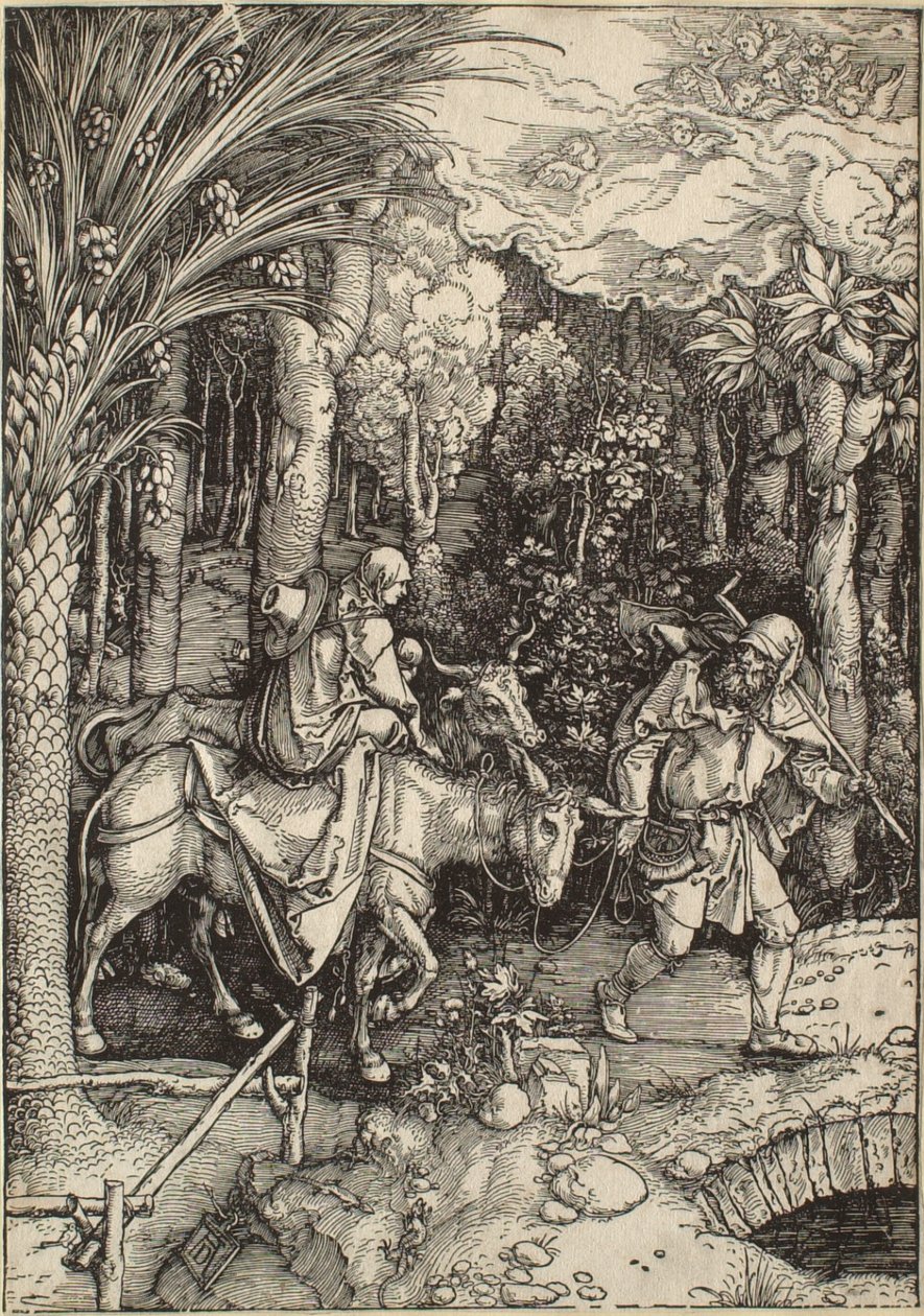 La vida de la Virgen: La huida a Egipto de Albrecht Dürer