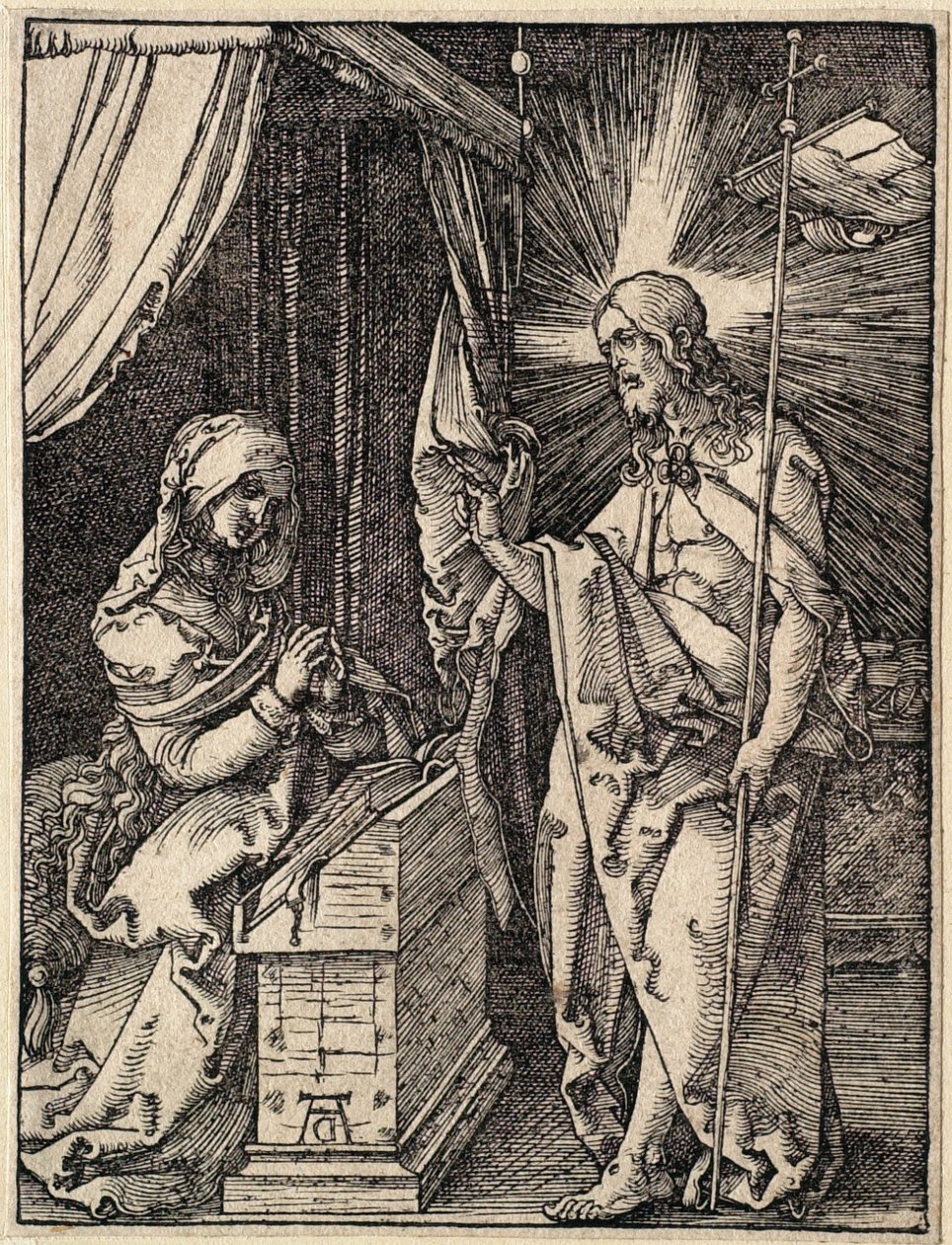 La pequeña Pasión: Cristo se aparece a su madre de Albrecht Dürer