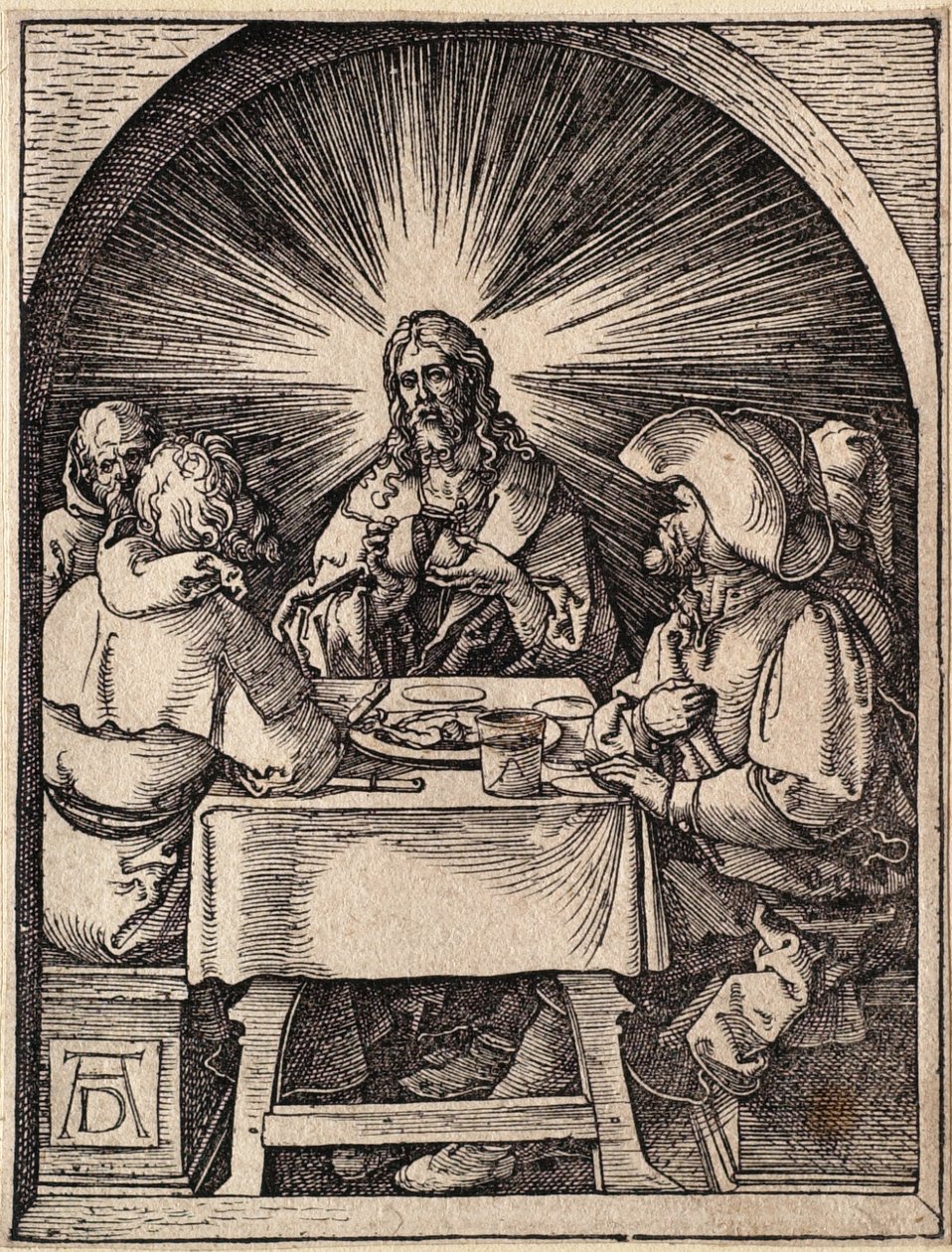 La Pequeña Pasión: Cristo en Emaús de Albrecht Dürer