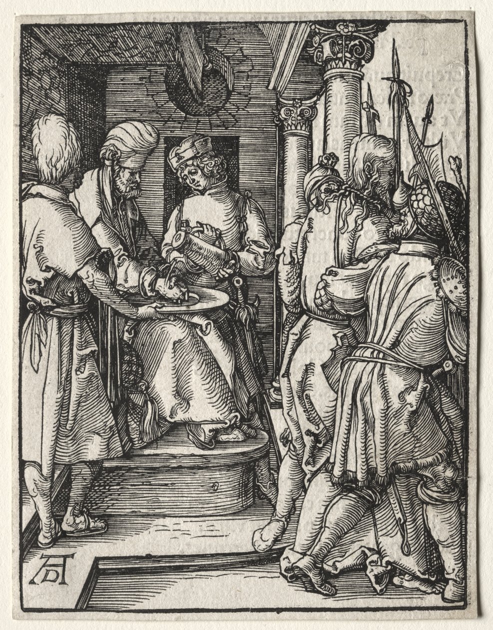 La Pequeña Pasión: Pilato lavándose las manos de Albrecht Dürer