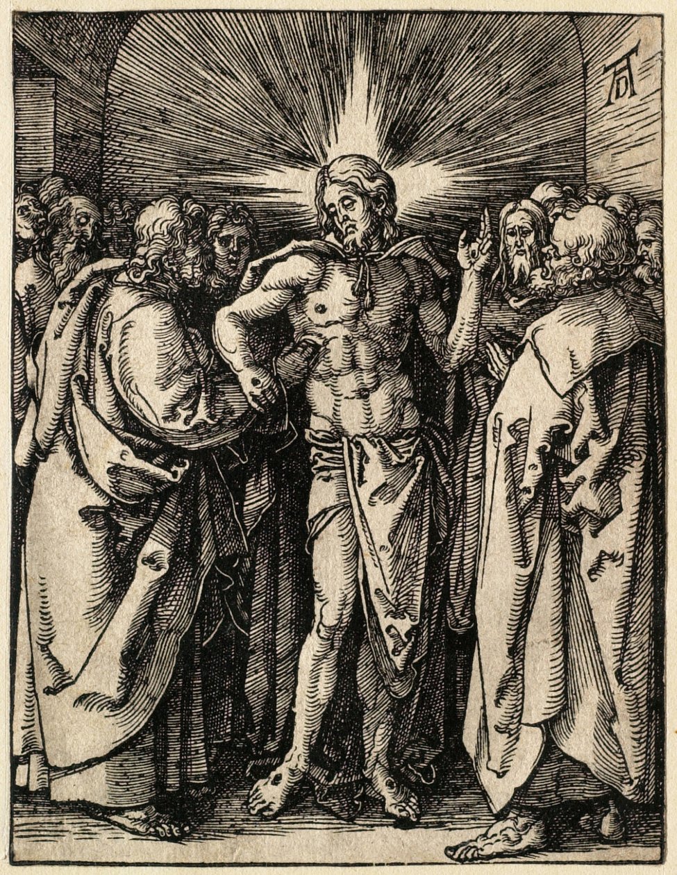 La Pequeña Pasión: La incredulidad de Tomás de Albrecht Dürer