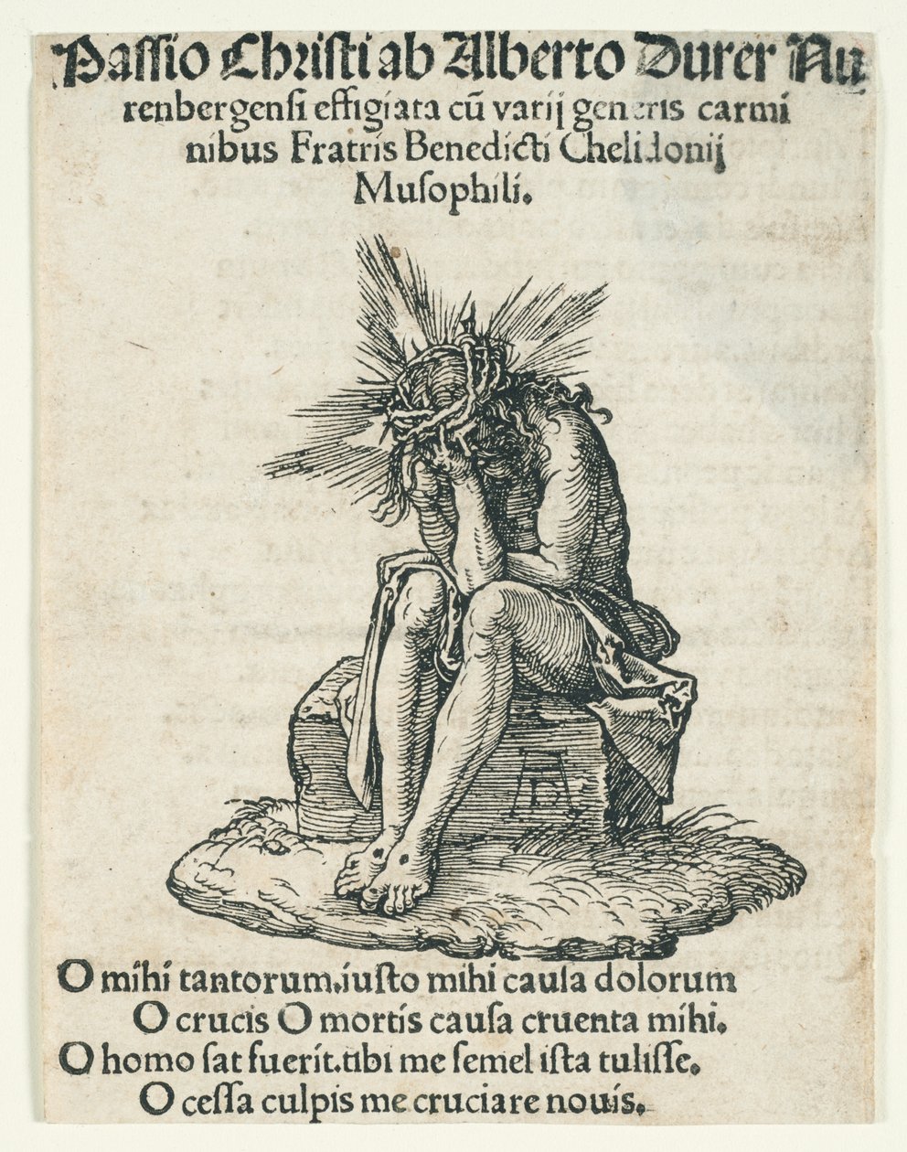 La Pequeña Pasión: el Varón de Dolores sentado de Albrecht Dürer