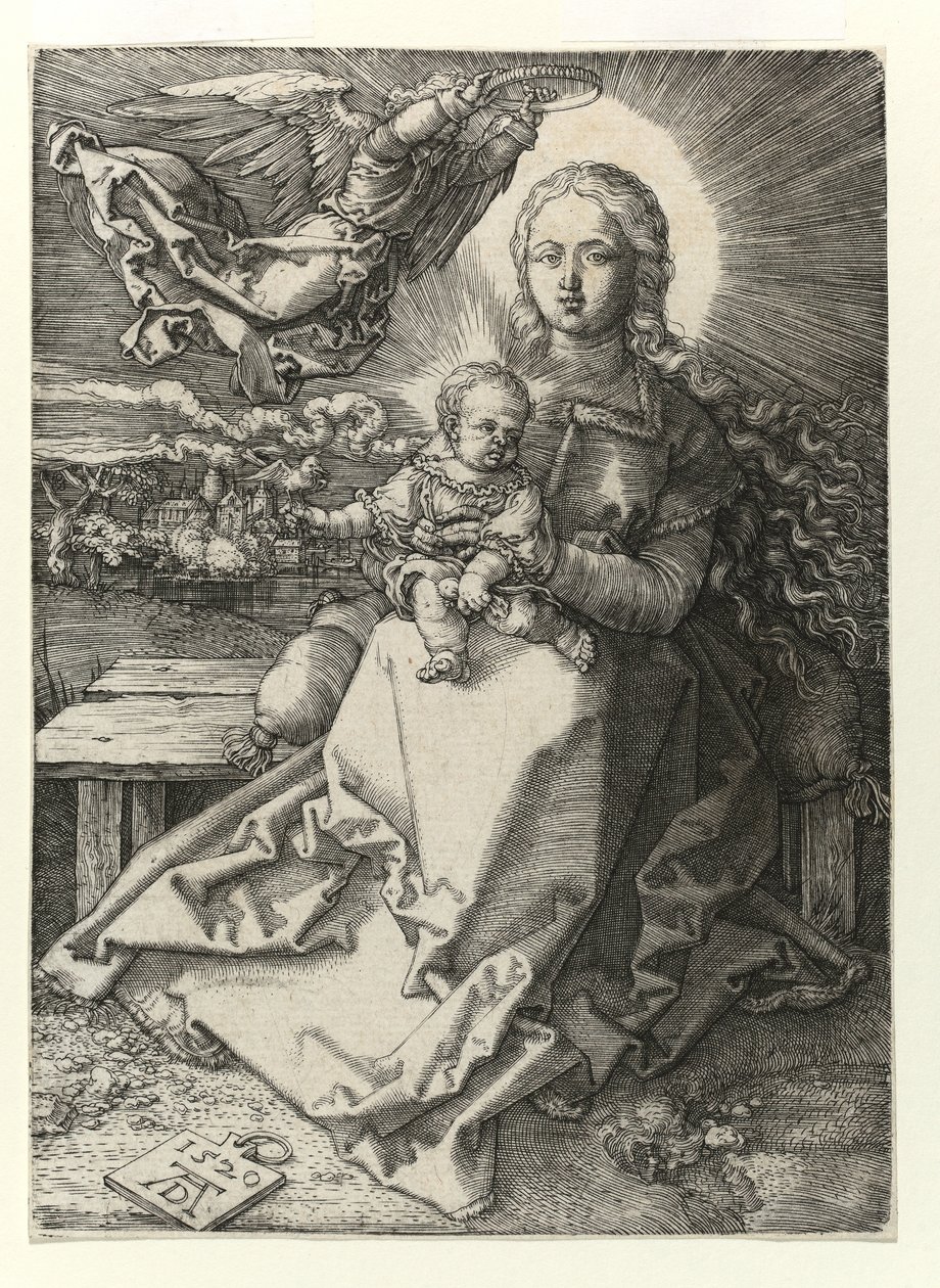 La Madonna coronada por un ángel, 1520 de Albrecht Dürer