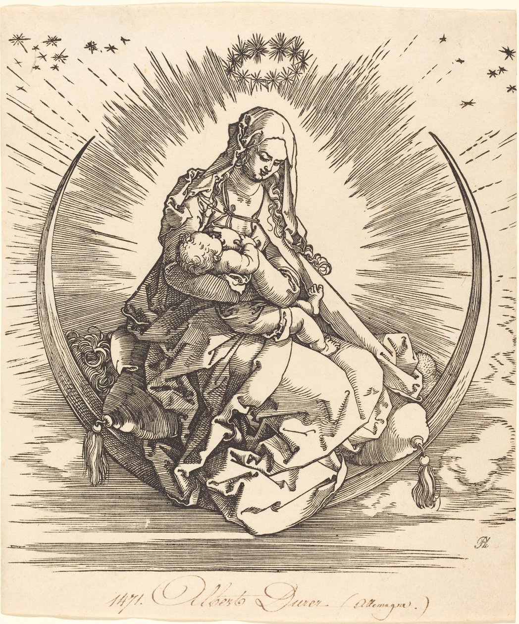 La Madonna en la media luna de Albrecht Dürer