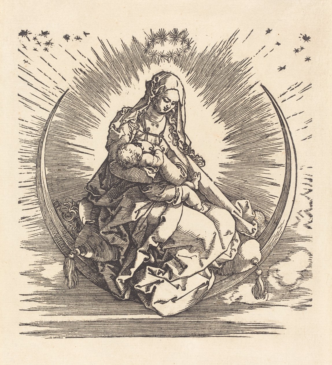 La Madonna en el creciente, 1510-1511 de Albrecht Dürer